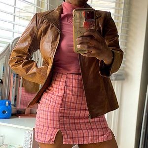 Preston & York Vintage Snake Print Leather Jacket